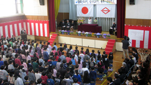全校遠足の様子