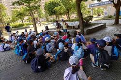 本郷台駅で閉会式をしました。